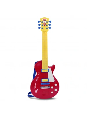 Elektronik Tuşlu ve Telli Askılı Kırmızı Gitar