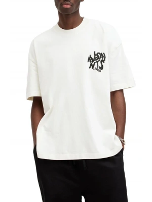 Erkek Baskılı Oversize T-shirt - Beyaz