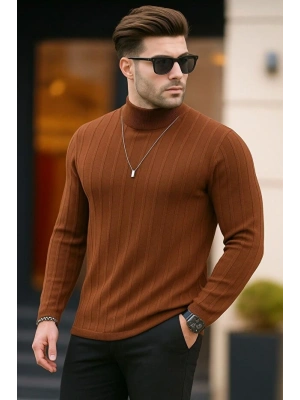 erkek boğazlı kazak premium kalite esnek kumaş