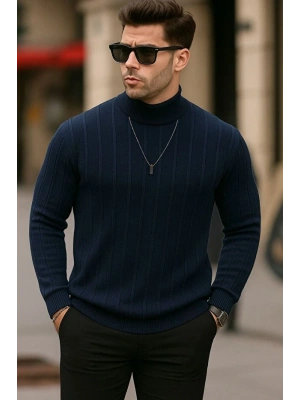 erkek boğazlı kazak premium kalite esnek kumaş