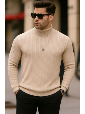 erkek boğazlı kazak premium kalite esnek kumaş