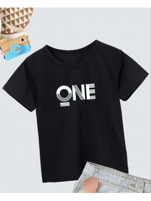 Erkek Çocuk Baskılı T-Shirt - Siyah
