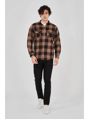 Erkek Oduncu Gömlek - Kahverengi