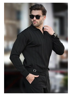 erkek yarım fermuarlı polo yaka tarz premium kalite özel tasarım erkek kışlık kazak