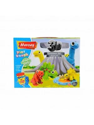 ERN-568 Heroes 3D Dinazor Oyun Hamur Seti - Eren Oyuncak