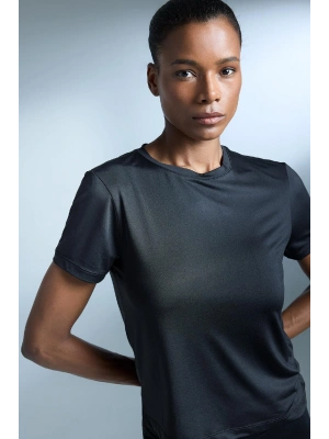 Fit Standart Fit Bisiklet Yaka Sporcu Basic Düz Kısa Kollu Siyah Tişört D2296ax25sp Siyah