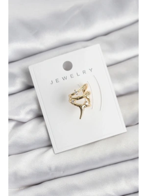 Gold Renk Pirinç Diken Model Kıkırdak Earcuff Küpe