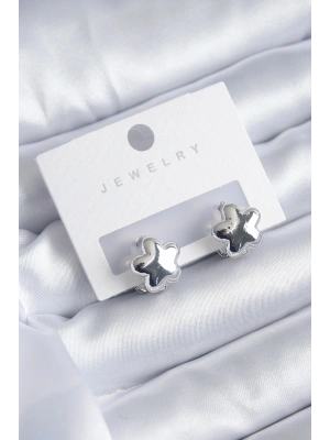 Gümüş Renk Yıldız Model Yıldız Model Pirinç Kadın Küpe