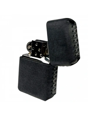 Handmade El Yapımı Hakiki Deri Zippo Modeli Çakmak - AG02001 - Antrasit