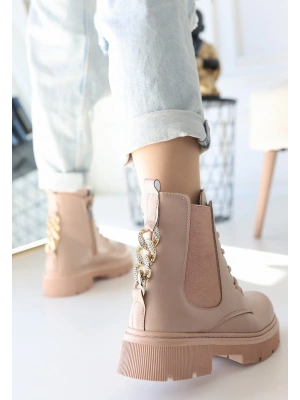 Harte Nude Cilt Bağcıklı Bot