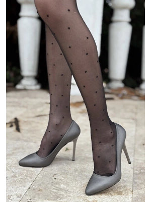 Hillar Platin Saten Stiletto Ayakkabı