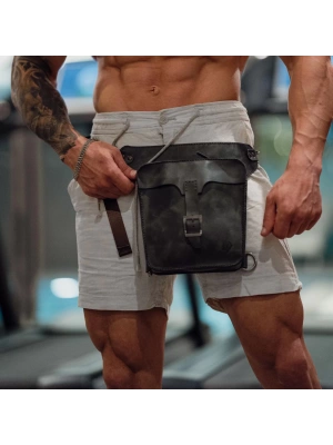 İsme Özel All in One Bel ve Bacak Çantası - %100 Deri - AC15001 - Antrasit