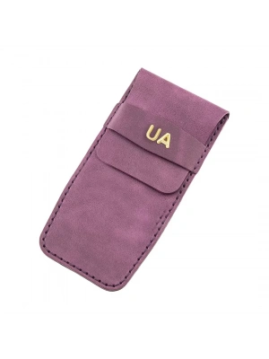 İsme Özel Çok Amaçlı Aksesuar Kılıfı - %100 Rainbow Deri - AK01002 - Mor