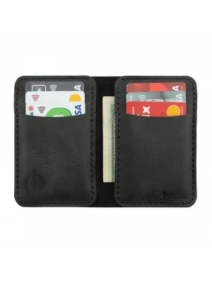 İsme Özel Dikey Uzun Klasik Cüzdan - %100 Crazy Deri - A010004 - Antrasit