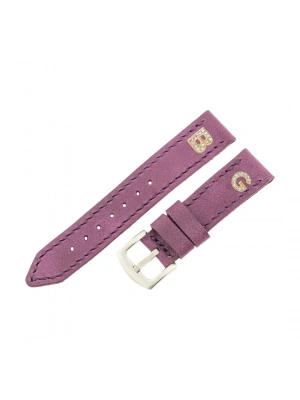 İsme Özel El Dikişli Saat Kordonu - %100 Çift Kat Deri - AG03003 - Mor