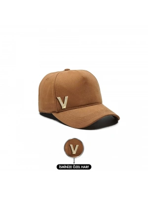 İsme Özel Gabardin Kep Şapka - AB01005 - Camel
