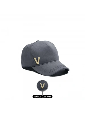İsme Özel Gabardin Kep Şapka - AB01005 - Gri
