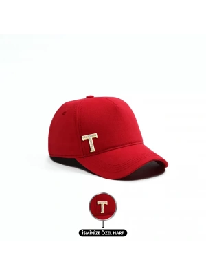 İsme Özel Gabardin Kep Şapka - AB01005 - Kırmızı