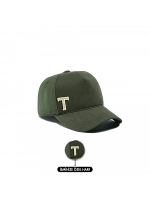 İsme Özel Gabardin Kep Şapka - AB01005 - Koyu Haki