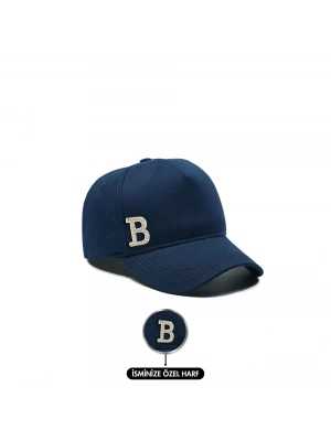 İsme Özel Gabardin Kep Şapka - AB01005 - Lacivert