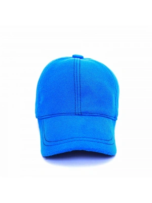 İsme Özel Kışlık Kaşe Beyzbol Kep Erkek Şapka - AB01003 - Saks Mavisi