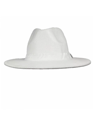 İsme Özel Panama Fötr Şapka - AB01004 - Beyaz