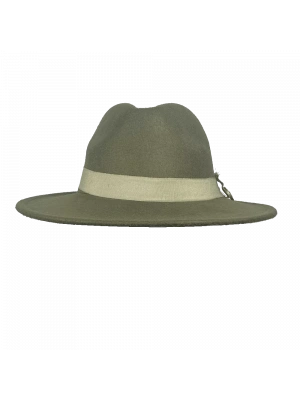 İsme Özel Panama Fötr Şapka - AB01004 - Haki