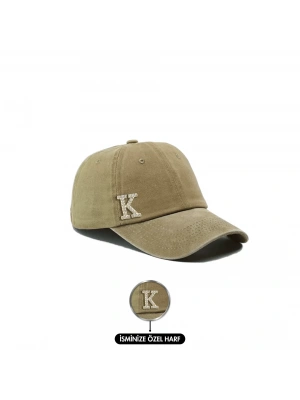 İsme Özel Yıkamalı Kep Şapka - AB01010 - Koyu Haki