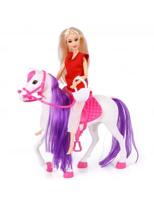 Jasmine Atlı Bebek Beyaz-Pembe