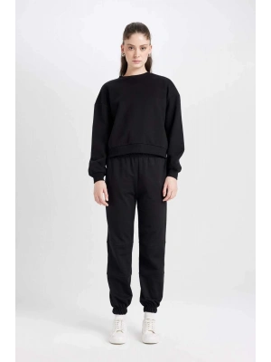 Jogger Eşofman Altı Beli Paçası Lastikli Cepli Uzun Boy Basic Düz D6646AX24WN