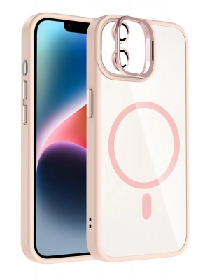 Joko Apple iPhone 11 Remim Lensli Magsafe Standlı Kapak - Pembe