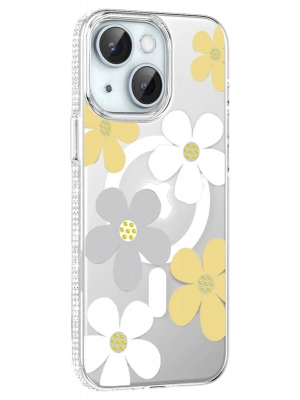 Joko Apple iPhone 14 Floral Magsafe Kapak - Sarı