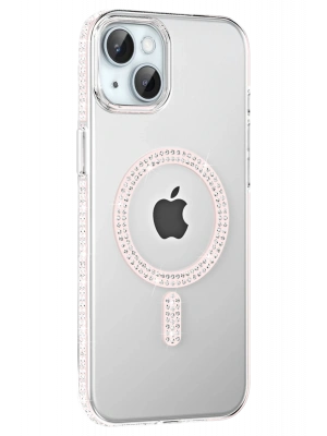 Joko Apple iPhone 14 Move Taşlı Magsafe Kapak - Gümüş