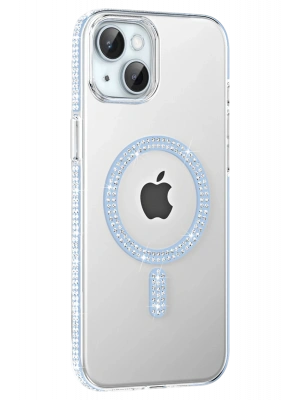 Joko Apple iPhone 14 Move Taşlı Magsafe Kapak - Mavi