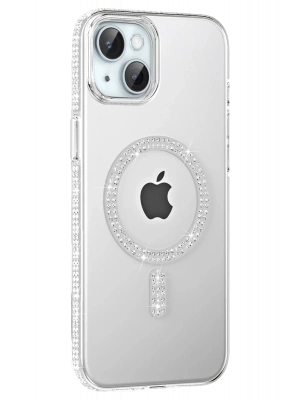 Joko Apple iPhone 14 Move Taşlı Magsafe Kapak - Natural Grey