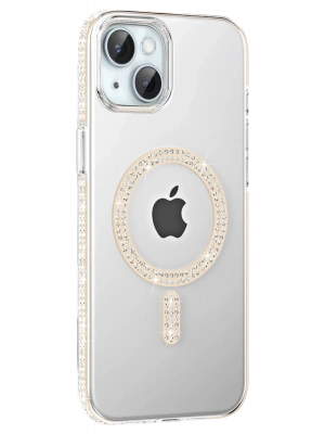 Joko Apple iPhone 14 Move Taşlı Magsafe Kapak - Pembe