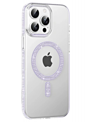 Joko Apple iPhone 14 Pro Max Move Taşlı Magsafe Kapak - Lila