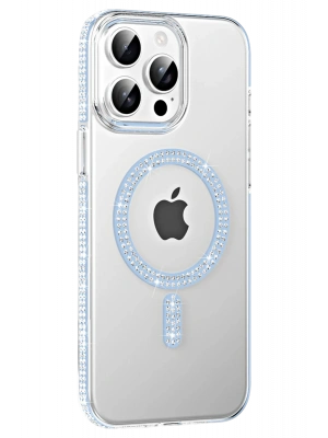 Joko Apple iPhone 14 Pro Max Move Taşlı Magsafe Kapak - Mavi