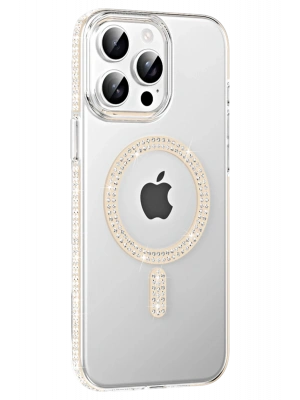 Joko Apple iPhone 14 Pro Max Move Taşlı Magsafe Kapak - Pembe