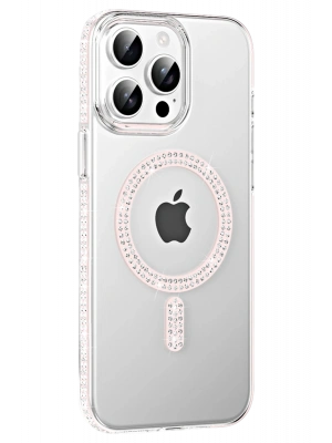 Joko Apple iPhone 15 Pro Move Taşlı Magsafe Kapak - Gümüş