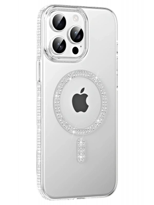 Joko Apple iPhone 15 Pro Move Taşlı Magsafe Kapak - Natural Grey