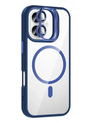 Joko Apple iPhone 16 Plus Remim Lensli Magsafe Standlı Kapak - Lacivert