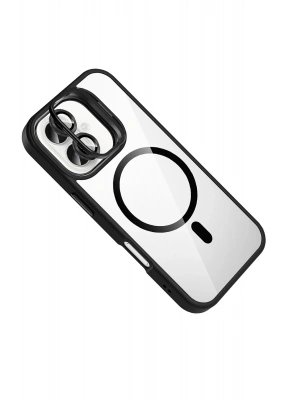 Joko Apple iPhone 16 Plus Remim Lensli Magsafe Standlı Kapak - Siyah