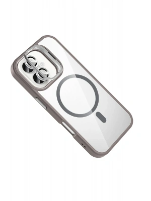 Joko Apple iPhone 16 Plus Remim Lensli Magsafe Standlı Kapak - Titan Gri