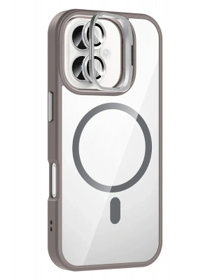 Joko Apple iPhone 16 Remim Lensli Magsafe Standlı Kapak - Titan Gri