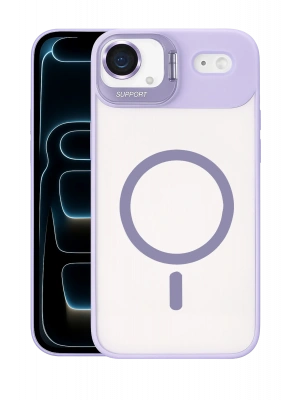 Joko Apple iPhone 17 Air Remim Lensli Magsafe Standlı Kapak - Lila