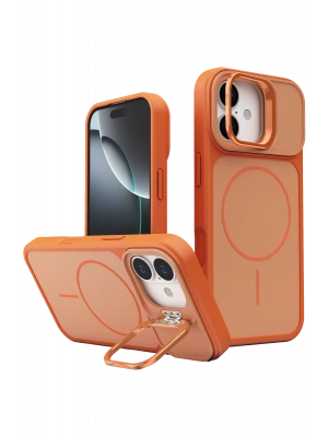 Joko Apple iPhone 17 Pale Magsafe Standlı Kapak - Turuncu