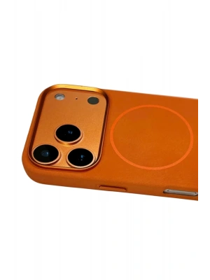 Joko Apple iPhone 17 Pro Luno Deri Magsafe Kapak - Turuncu