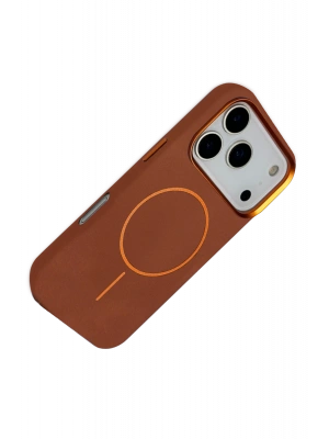 Joko Apple iPhone 17 Pro Max Luno Deri Magsafe Kapak - Kahverengi