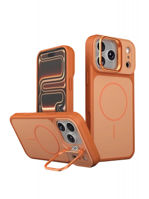 Joko Apple iPhone 17 Pro Max Pale Magsafe Standlı Kapak - Turuncu